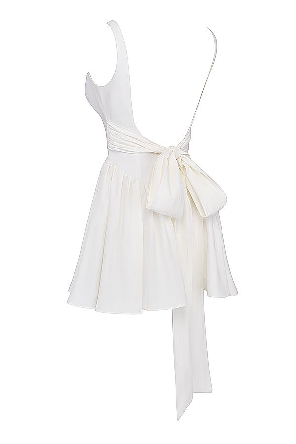 Vestido Curto Laço Amélia Branco - Modenna 15