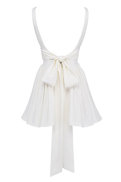 Vestido Curto Laço Amélia Branco - Modenna 16