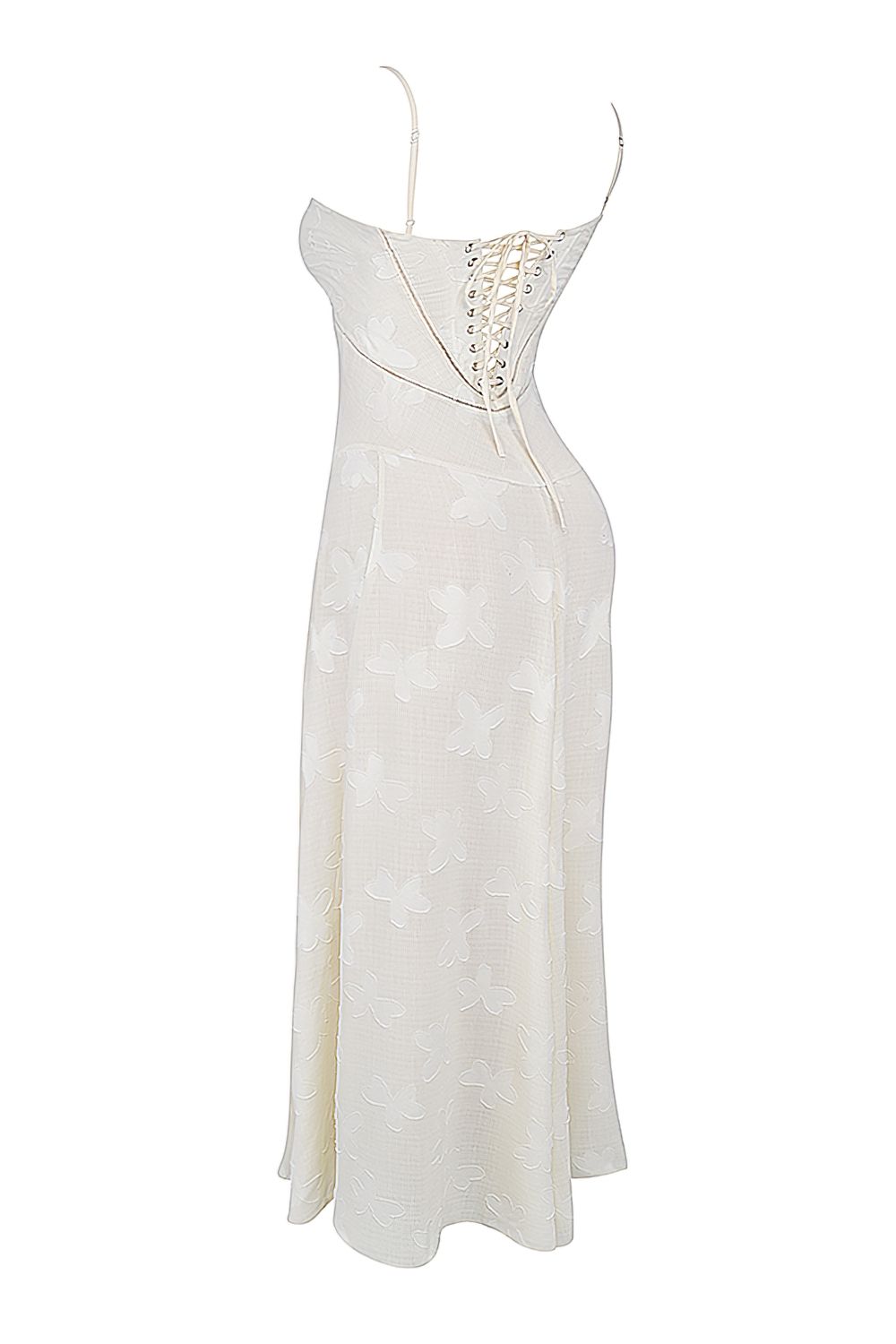 Vestido Longo Corset Gabriela Branco - Modenna 21