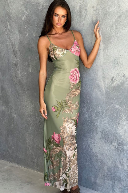 Vestido Longo Floral Juliana Verde - Modenna 19