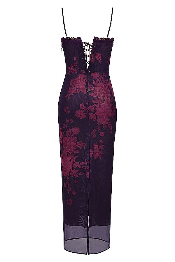 Vestido Longo Floral Rosana Roxo - Modenna 16