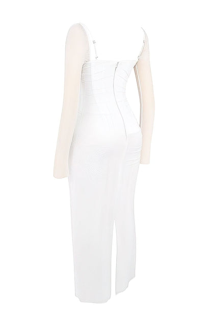 Vestido Longo Manga Livia Branco - Modenna 10