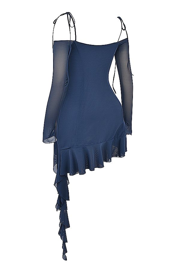 Vestido Midi Babado Clarice Azul - Modenna 15