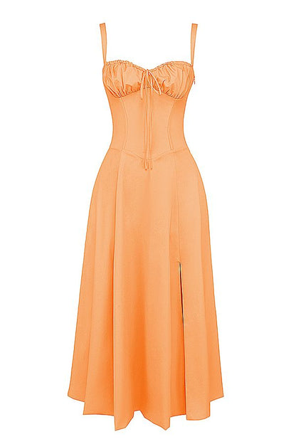 Vestido Midi Fenda Eloisa Laranja - Modenna 16