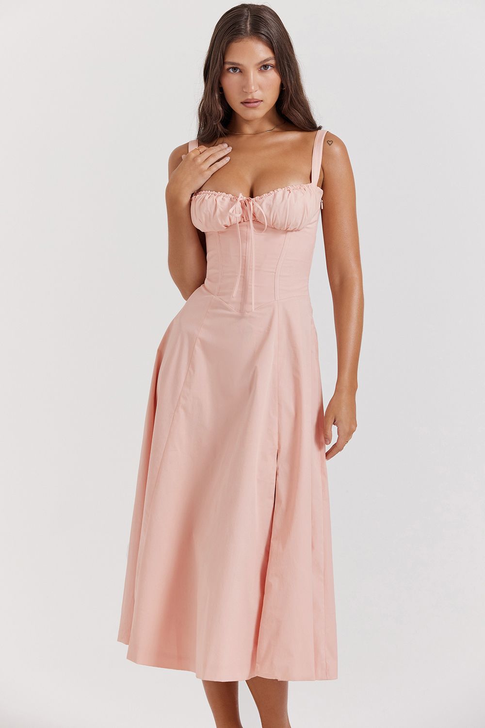 Vestido Midi Fenda Eloisa Rosa - Modenna 1