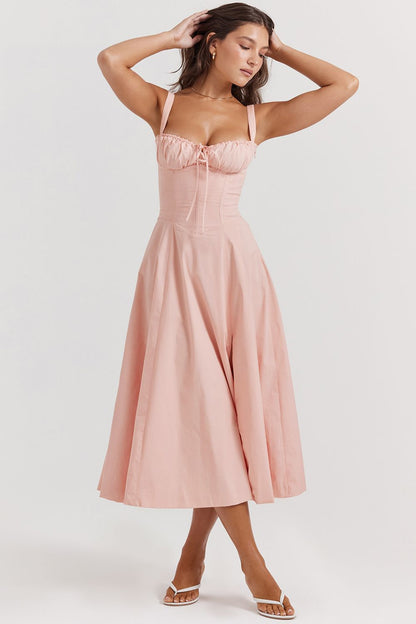 Vestido Midi Fenda Eloisa Rosa - Modenna 5