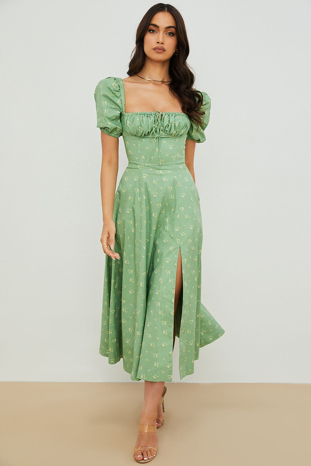 Vestido Midi Fenda Giovana Verde - Modenna 3