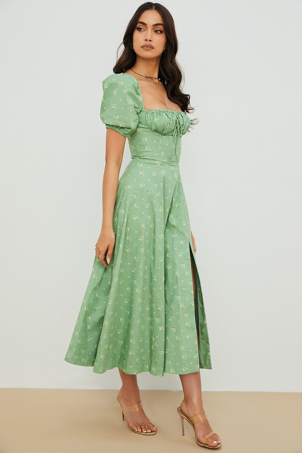 Vestido Midi Fenda Giovana Verde - Modenna 6