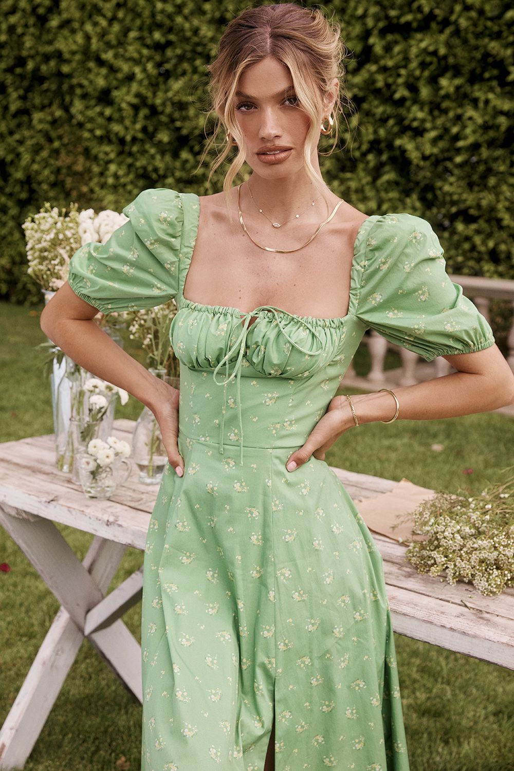 Vestido Midi Fenda Giovana Verde - Modenna 9