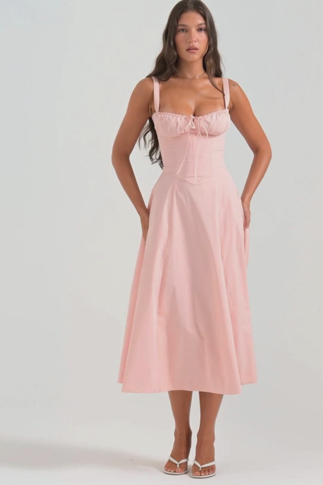 Vestido Midi Fenda Eloisa Rosa - Modenna 4